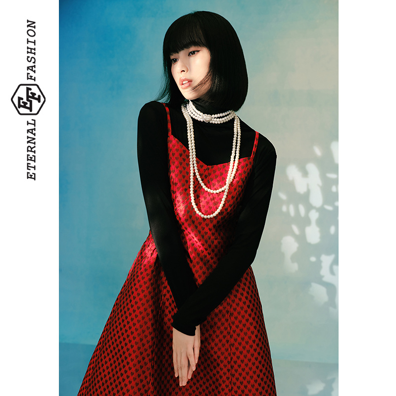 收腰法式优雅气质A字短裙