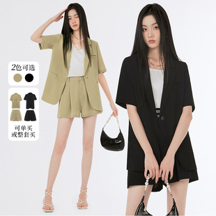 气质通勤西服套装 EF高级感西装 新款 两件套夏季 外套短裤