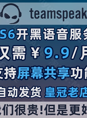 TeamSpeak屏幕分享共享服务器 TS语音服务器 TS3 TS5 TS6 支持