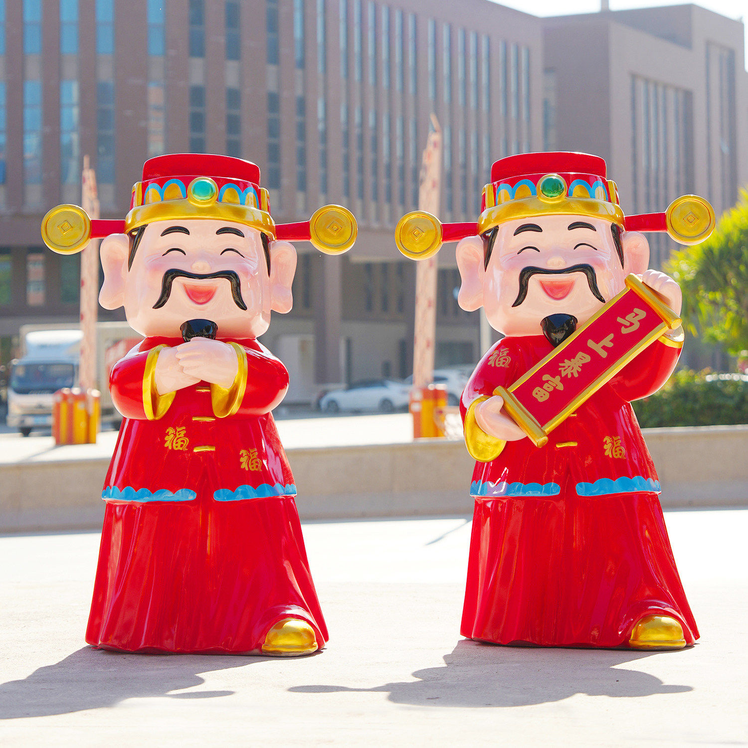 春节卡通财神爷模型玻璃钢雕塑商场店铺门口新年喜庆打卡拍照摆件,商业/办公家具,雕塑,淘宝优惠券,粉丝福利购,淘宝优惠卷