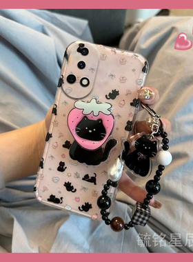 适用华为nova13手机壳12活力版11ultra新款10se黑色9pro小猫8带支架的7挂绳6防摔5i高级感5z硅胶小众网红爆款