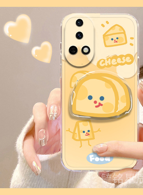 新款可爱黄色奶酪适用华为nova13手机壳13pro带支架的12活力版12ultra透明11se卡通10起司9创意8少女心7简约6