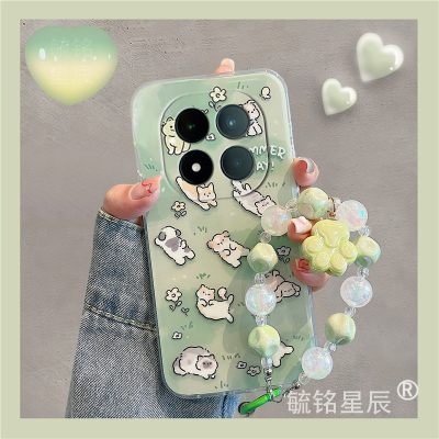 适用小米redmi红米note15pro手机壳note14pro+新款13r绿色12t躺平12se猫咪11tpro十11e可爱11r小狗10透明的女