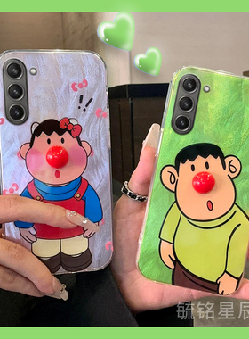 新款绿色蝴蝶结胖虎适用三星ZFold6折叠屏手机壳ZFlip6折叠zFold5可爱zFold3立体ZFlip4透明ZFlip3硅胶的Flip