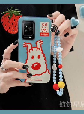 新款可爱红色小狗适用小米黑鲨5手机壳5Pro透明5RS硅胶的3带挂绳3S小众3Pro高级感4防摔4s全包4SPro趣味超薄