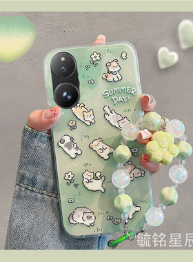 适用小米mixflip翻盖手机壳mixfold4折叠屏mixfold折叠款mixfold2新款mixfold3绿色躺平猫咪可爱小狗透明硅胶