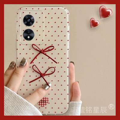 适用oppoa93手机壳a97新款a93s红色a96波点a95蝴蝶结a92s防摔的a91超火a83好看a79小众a77高级感a73/a72/a59s