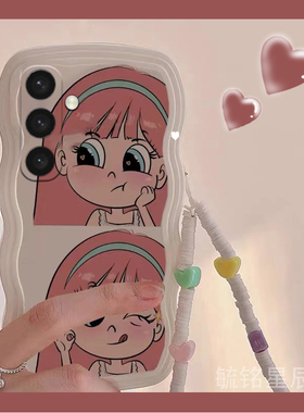 适用三星s25手机壳s24+新款s23ultra星蝶公主s22可爱s21女孩note20防摔a73爱心a72链条a50s超萌a53不会撞壳的
