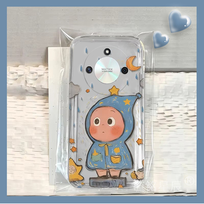 适用华为荣耀x70i手机壳x60i+新款x50i十x40gt竞速版x30max卡通x20se雨衣x10星星人x9c透明的x9b硅胶套x7超火