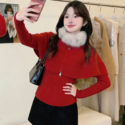 高级感气质巨好看保暖加厚针织衫