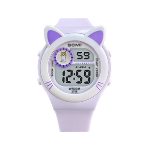 女童手表幼儿园防水甜酷夜光初中女生表小学生可爱儿童电子表女孩