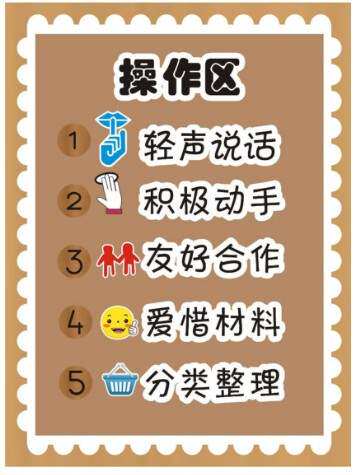幼儿园区域牌进区标识环创布置儿童分类角活动区角公约区域规则牌