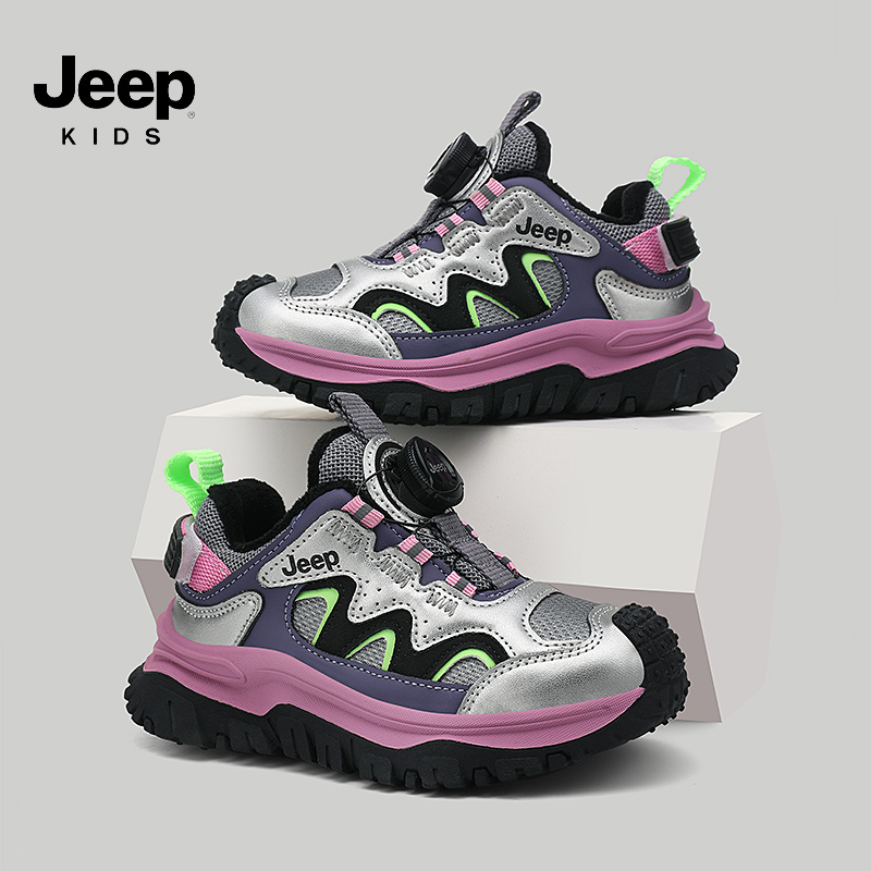 jeep女童冬季加绒2025新款运动鞋