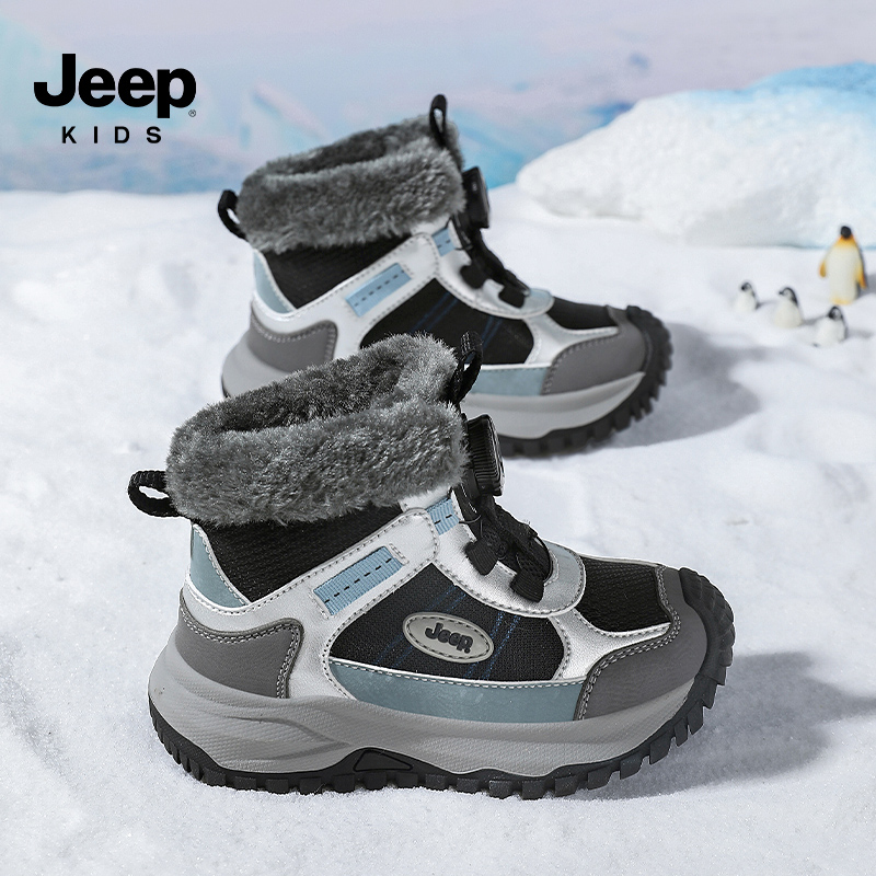 jeep男童雪地靴冬季棉靴2025新款