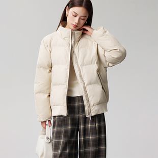 偶得·立领精梳棉夹克羽绒棉服 三防面料针织内领 保暖微阔男女款