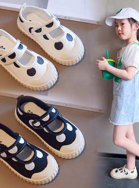 春季新款品牌童鞋儿童饼干鞋女童休闲鞋玛丽苏帆布鞋