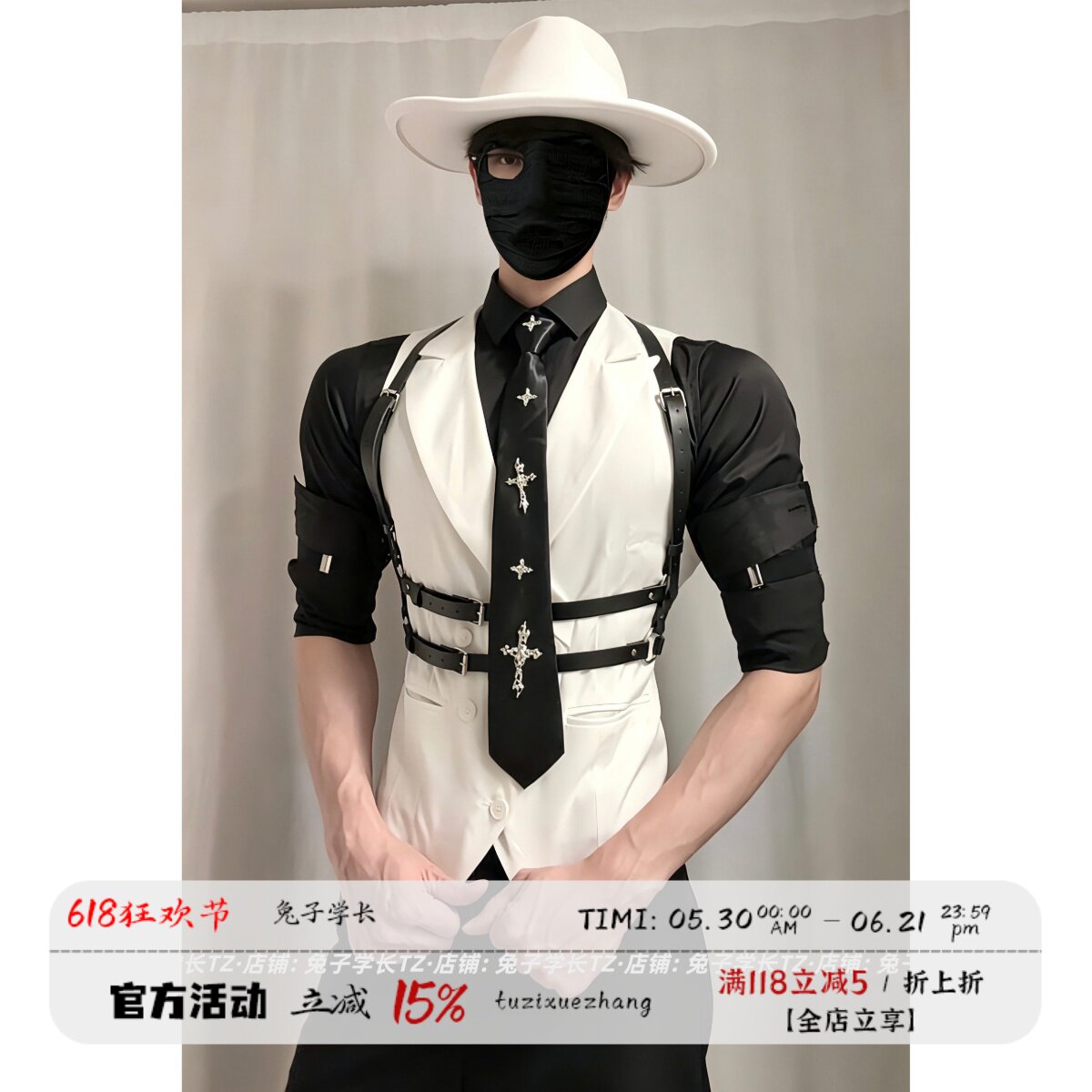 DK制服西装马甲男内搭收腰西服马夹高级叠穿英伦修身中性cosplay