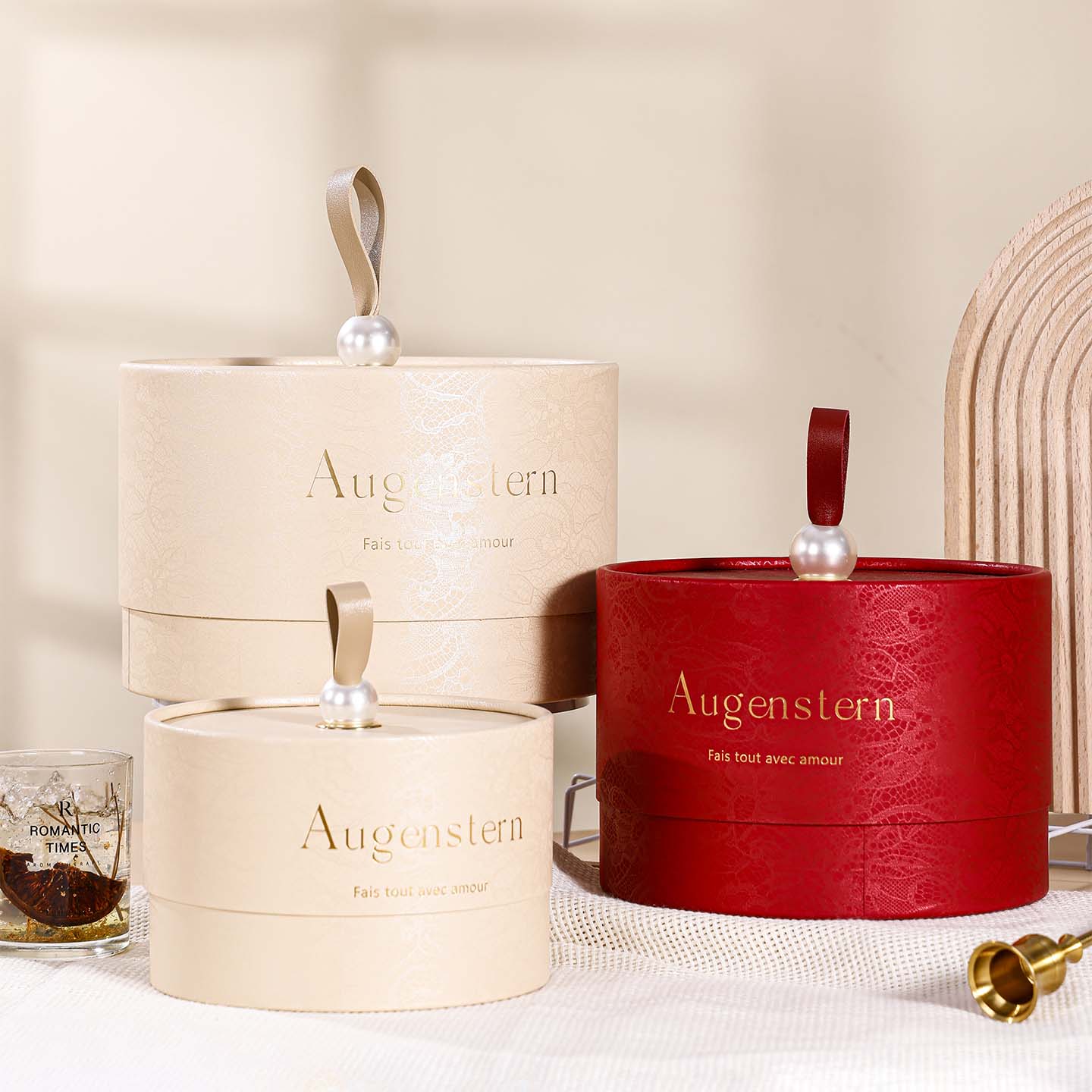 婚礼伴手礼盒高级结婚喜糖盒手提圆盒生日礼盒空盒子礼物包装盒子