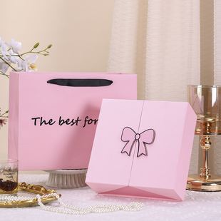 礼物盒高级生日礼盒空盒子新款 盒大号创意情人节伴手礼盒 礼品包装