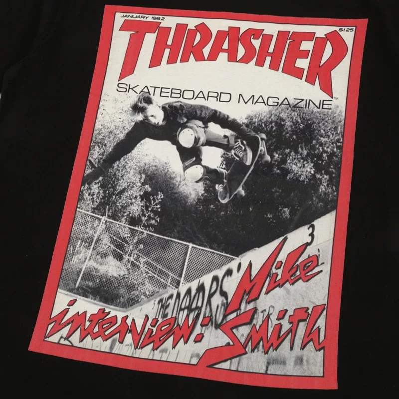 Т-shirts Short -sleeved, футболка с принтом персонажа, японское издание THRASHER, мужская и женская