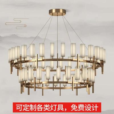 新中式饭店专用餐桌吊客厅包厢灯酒店大堂宴会厅包间餐厅特大吊灯