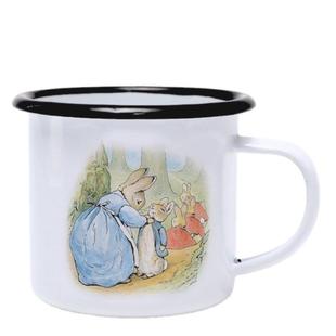 彼得兔插画搪瓷杯卡通童话可爱款餐具幼儿园防摔汤碗