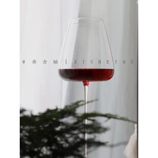 高端 黑桃A红酒杯轻奢家用套装勃艮第网红水晶杯大号高脚杯葡萄酒