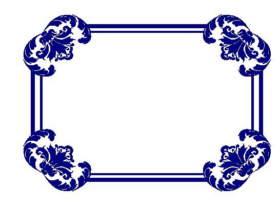 2021531l青花瓷墙贴学校幼儿园墙角线脚踢线腰线相框花纹花边 贴