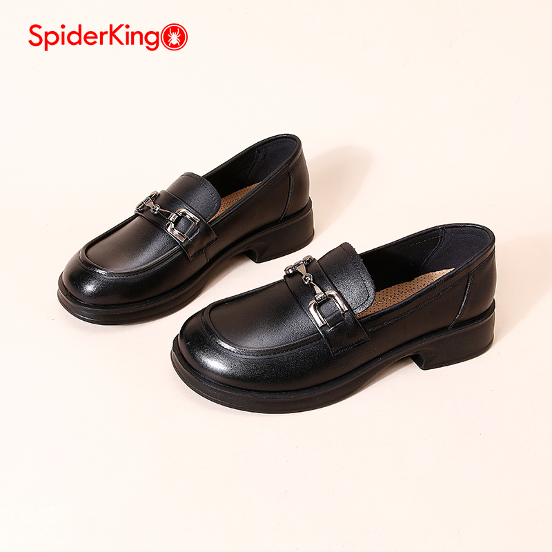 蜘蛛王女鞋真皮英伦风小皮鞋