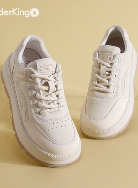 蜘蛛王女鞋2025秋季新款厚底舒适小白鞋女时尚百搭休闲运动板鞋子