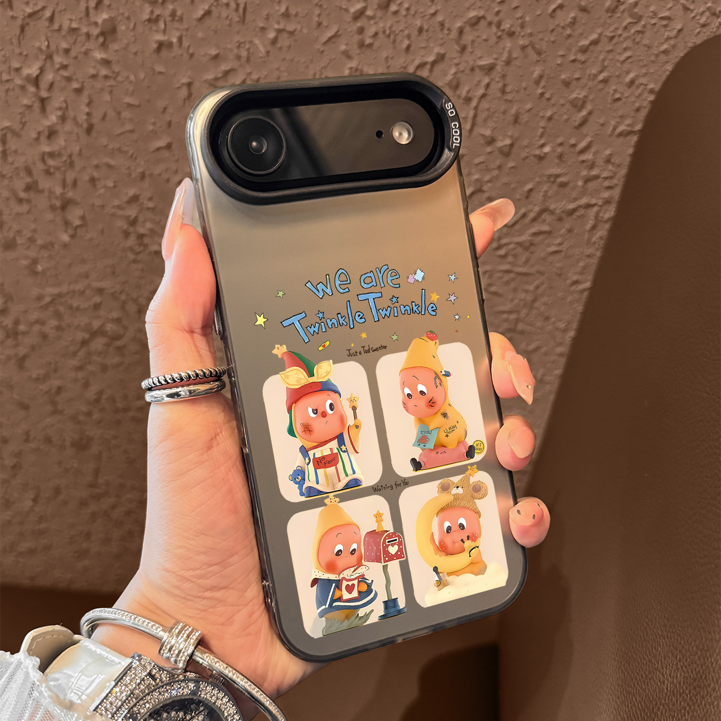 适用苹果17air卡通星星小人外壳