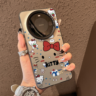 网红爆 女款 适用华为mate60pro手机壳新款 高级感mate70可爱凯蒂猫磨砂保护套mate50全包防摔m40超薄硅胶70pro