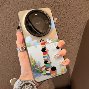 小众 渐变保护套mate50蜡笔小新m60全包防摔m40女款 适用华为mate60pro手机壳新款 mate70高级感mate70pro磨砂