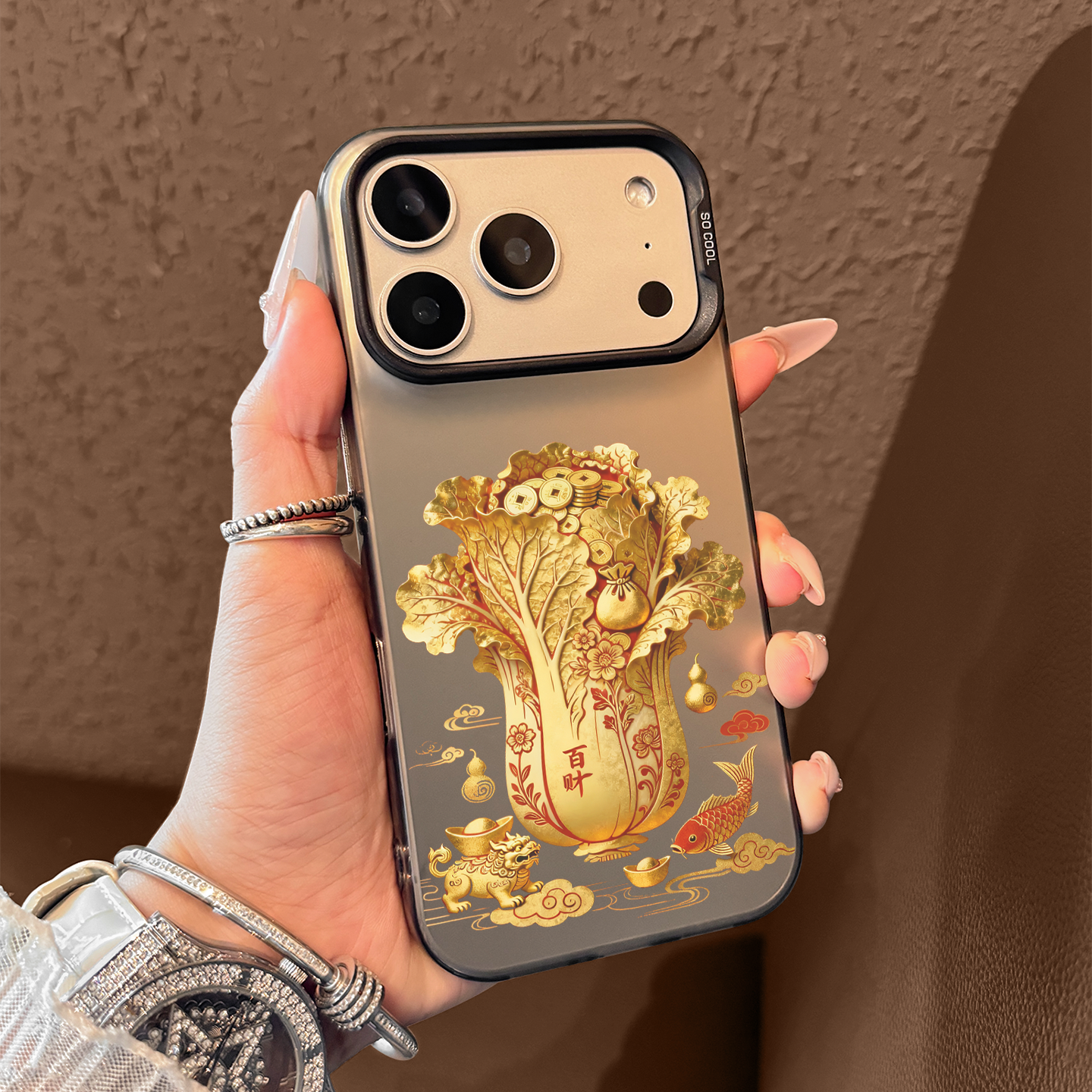 适用苹果17promax手机壳新款iPhone17招财白菜17p