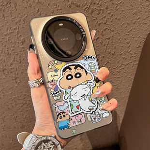 卡通可爱 男女款 适用于华为mate60pro手机壳新款 外壳mate70高级感保护套mete50蜡笔小新m40全包防摔硅胶70pro