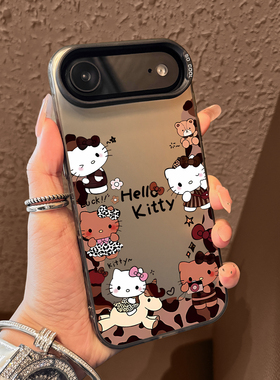 适用苹果17air手机壳新款iphone17pro豹纹hellokitty猫17promax超薄16全包pm防摔15可爱14小众13女款12超火11