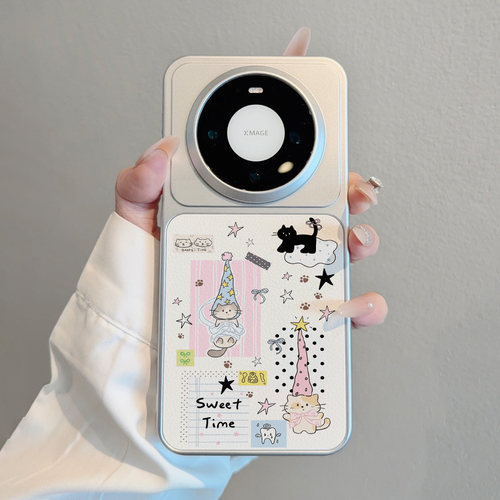 适用华为mate80可爱创意猫咪星星