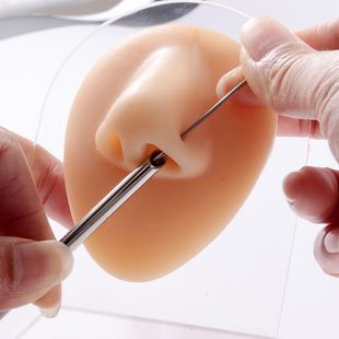 高抛光穿刺针辅助工具打鼻钉耳朵接应管圆形光面钛钢材质穿孔工具