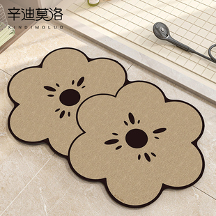 卫生间地垫浴室免洗脚垫可擦耐脏防滑垫厕所门口专用硅藻泥吸水垫