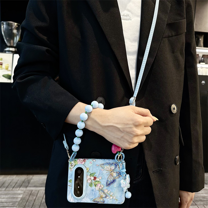 全包中轴磁吸蝴蝶折叠手机壳