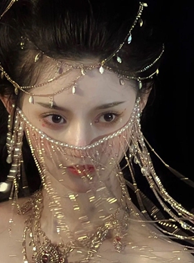 面帘古风遮脸汉服遮面纱