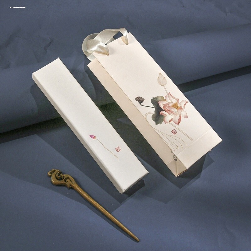 纸制纸礼品盒 项链吊坠簪子书签戒指耳钉 抖音复古文艺首饰盒纸袋