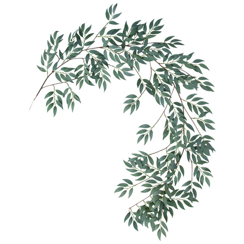 仿真柳叶 藤条柳条绿色叶子北欧风绿色植物树叶 婚庆