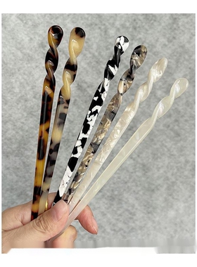 盘发醋酸板材发簪冷淡风