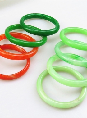 五彩玛瑙儿童手镯红绿玉髓