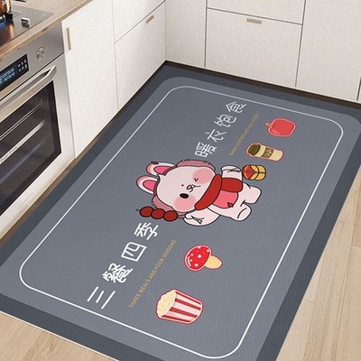 厨房地垫防滑防油可擦免洗2024新款垫子pvc防水专用全铺整铺地毯