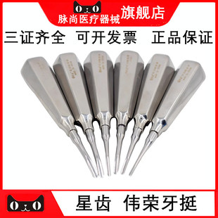 牙科口腔材料 上海伟荣不锈钢牙挺 拔牙铤子齿科直头弯头牙挺伟荣