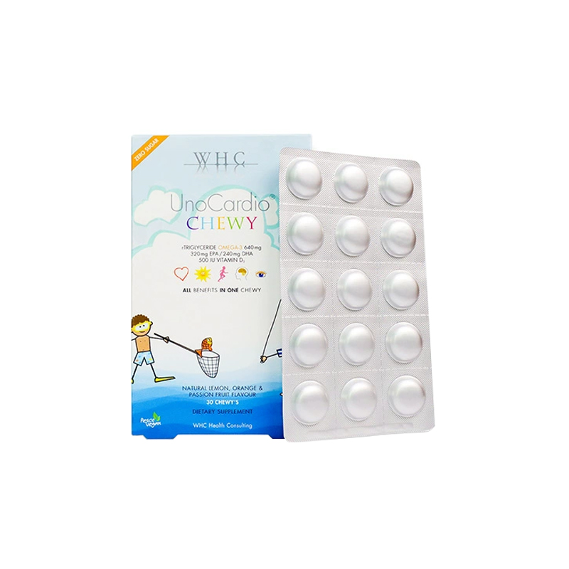 【全球购严选】WHC小超人儿童鱼油深海Omega3补脑DHA维生素D330片