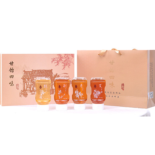 新年礼盒甘饴四味蜂蜜洋槐蜜枣花蜜百花蜜荆条蜜土蜂蜜包邮
