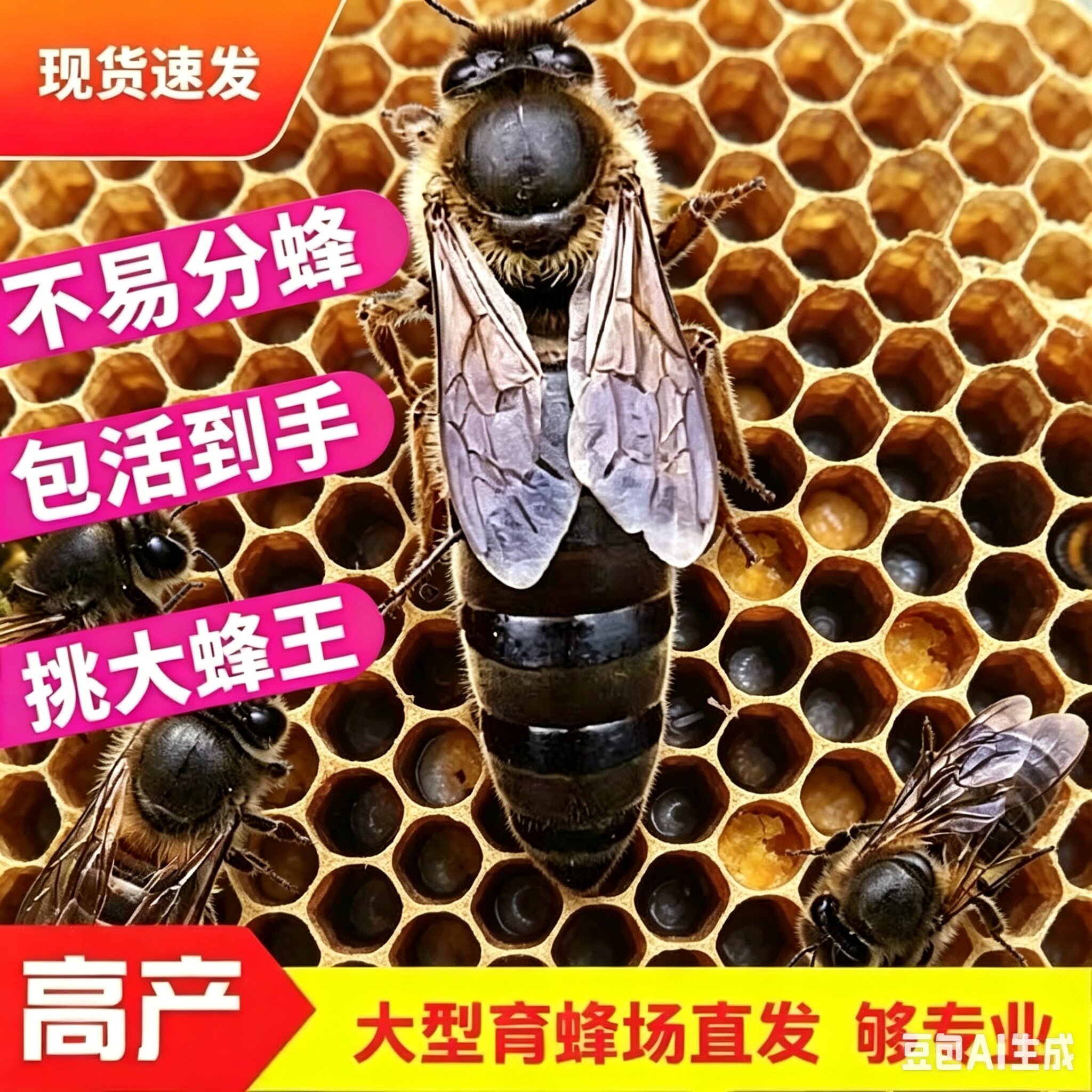 【自然交尾】优质中蜂蜂王中蜂开授粉蜂